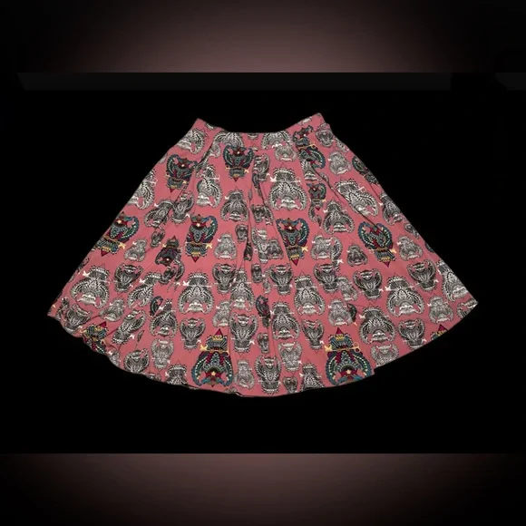 LulaRoe: Skeleton Key Pattern Swing Skirt - Picture 10 of 17